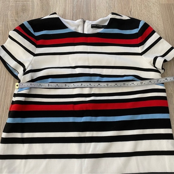 NWOT Maggy London Short Sleeve Stripe TShirt Sheath Dress - Picture 3 of 5